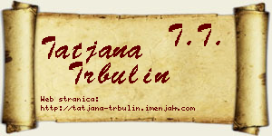 Tatjana Trbulin vizit kartica